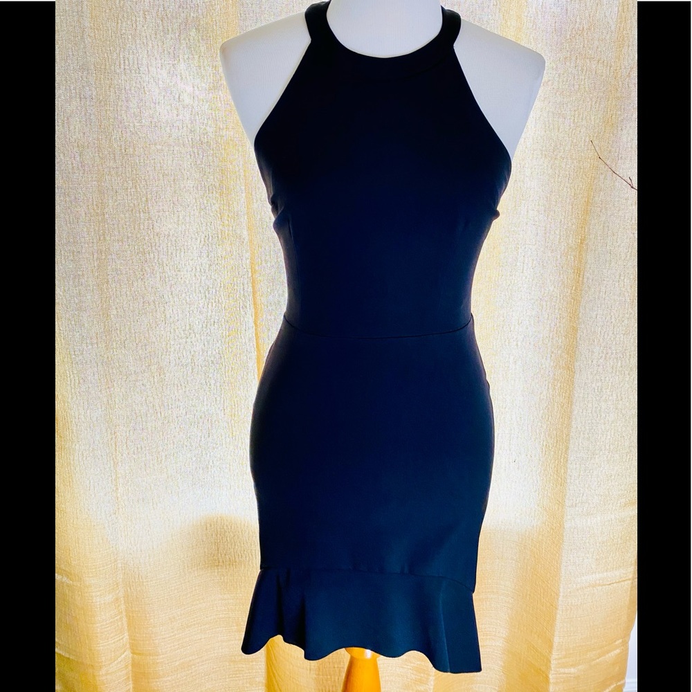 Bec & Bridge Black halter dress. Size 4.